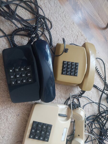 Telefon fix cu fir, model vintage cu disc, rotita sau butoane